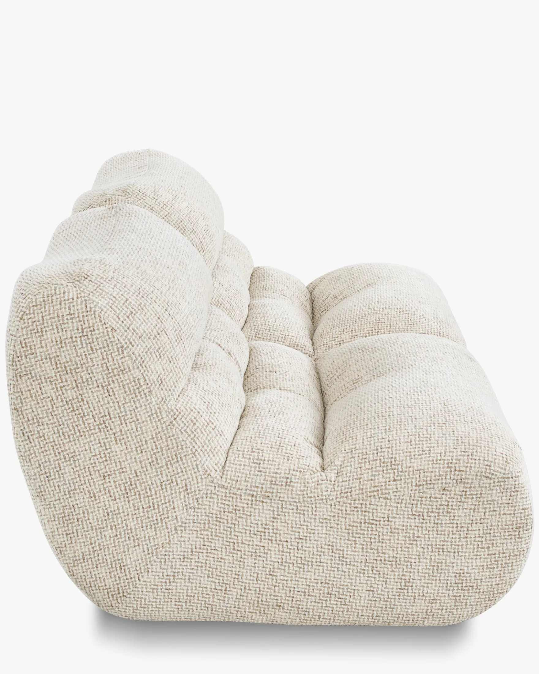 Canapé 2 places modulable, Tweed moucheté beige Chill