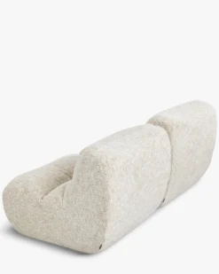 Canapé 2 places modulable, Tweed moucheté beige Chill