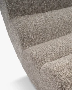 Canapé 3 places modulable, Tweed Taupe New York & Bois blond Cozy