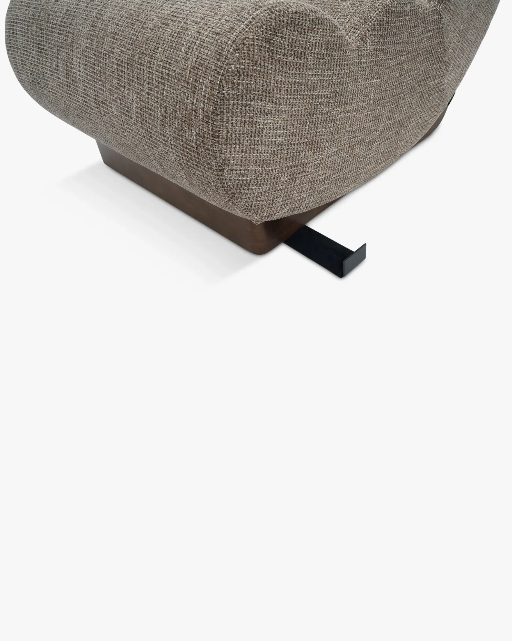 Canapé 3 places modulable, Tweed Taupe New York & Bois blond Cozy