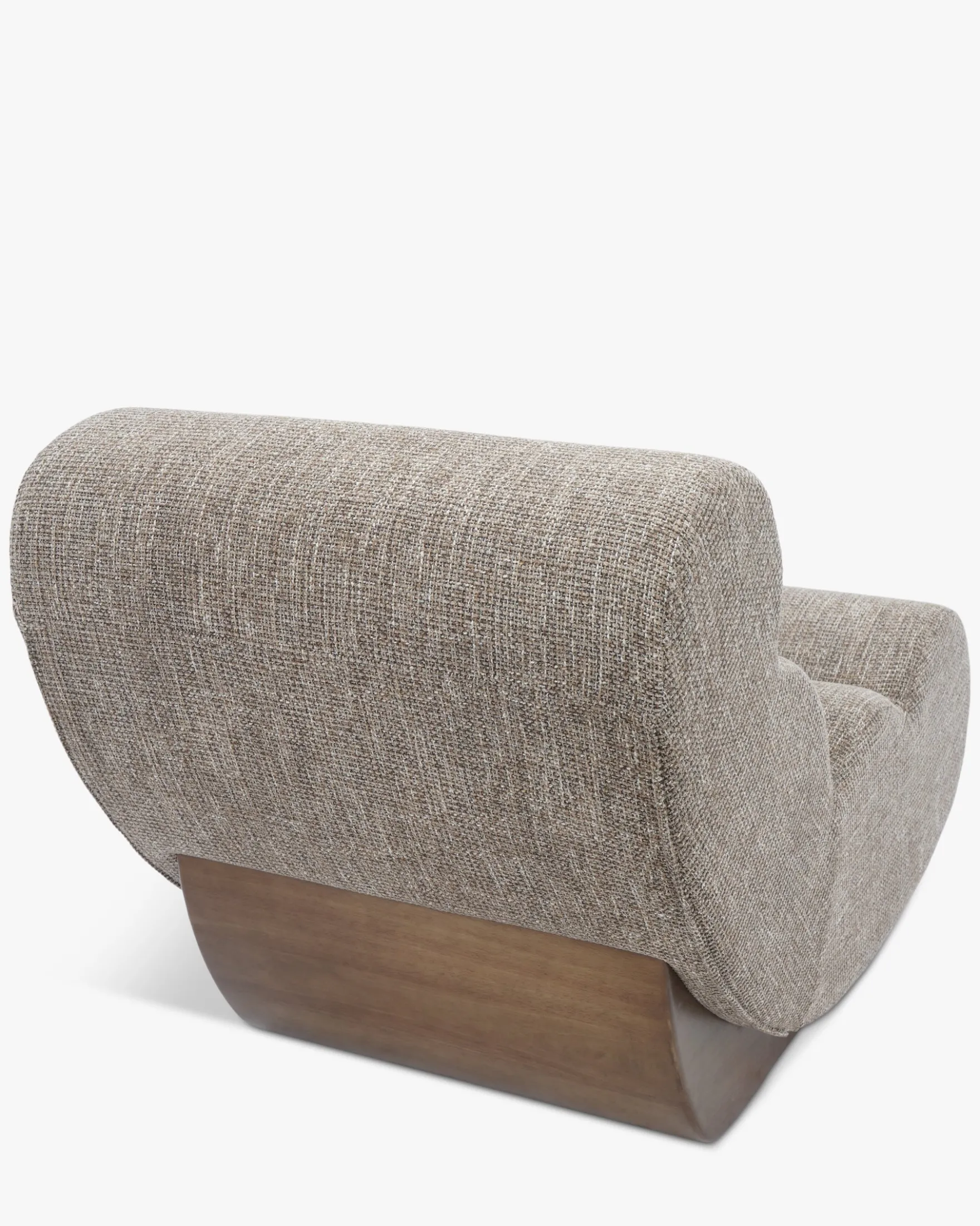 Canapé 3 places modulable, Tweed Taupe New York & Bois blond Cozy