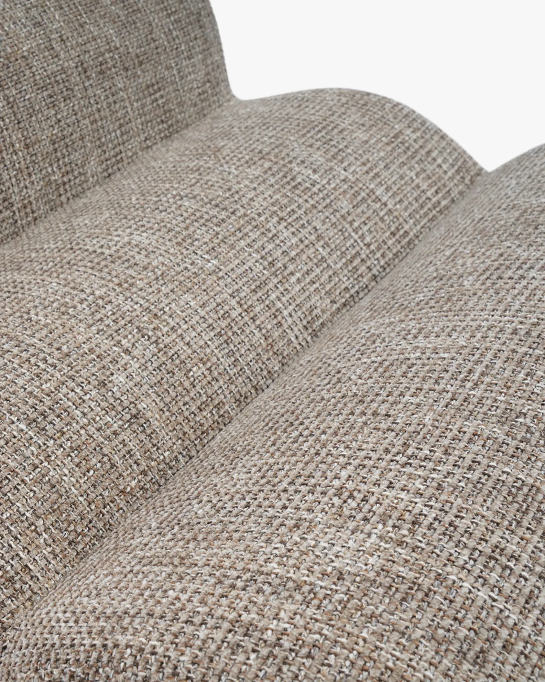 Canapé 3 places modulable, Tweed Taupe New York & Bois blond Cozy