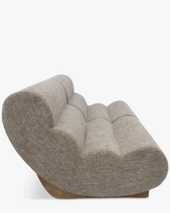 Canapé 2 places modulable, Tweed Taupe New York & Bois blond Cozy