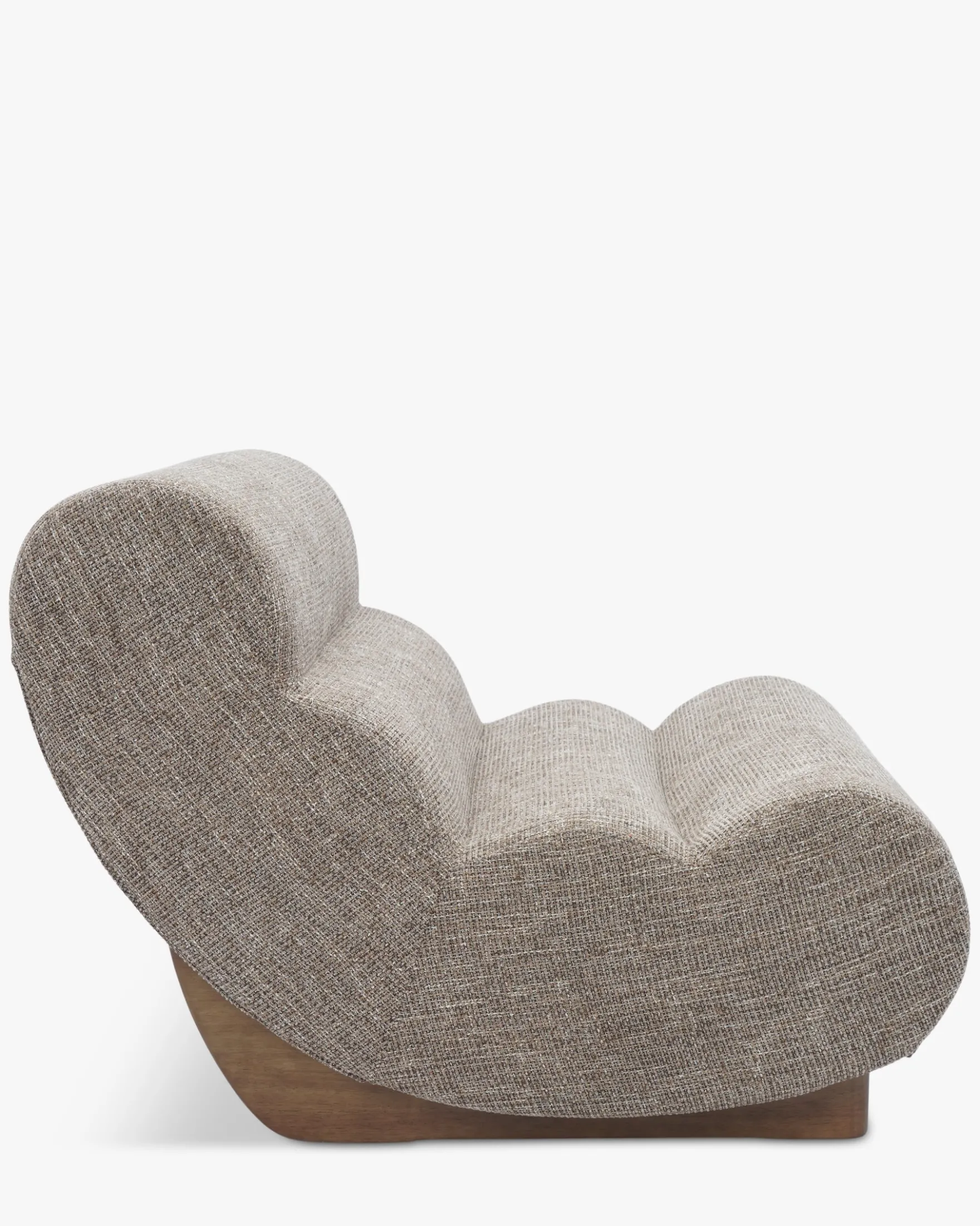 Canapé 2 places modulable, Tweed Taupe New York & Bois blond Cozy