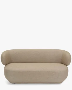 Canapé 2 places, Tissu texturé désert taupe, L170 Giulia