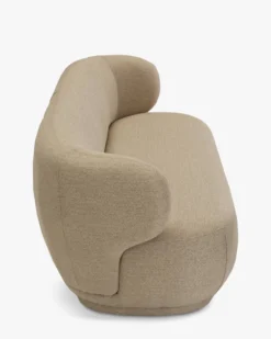 Canapé 2 places, Tissu texturé désert taupe, L170 Giulia