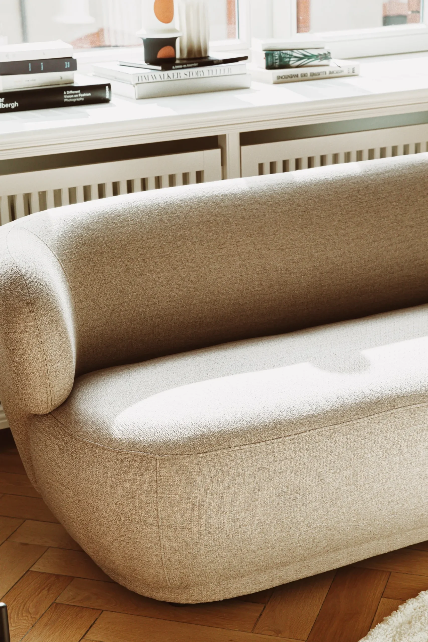 Canapé 2 places, Tissu texturé désert taupe, L170 Giulia