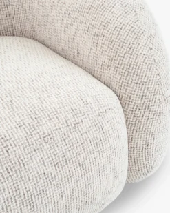Canapé 3 places, Tweed beige moucheté, L231 Dulcia