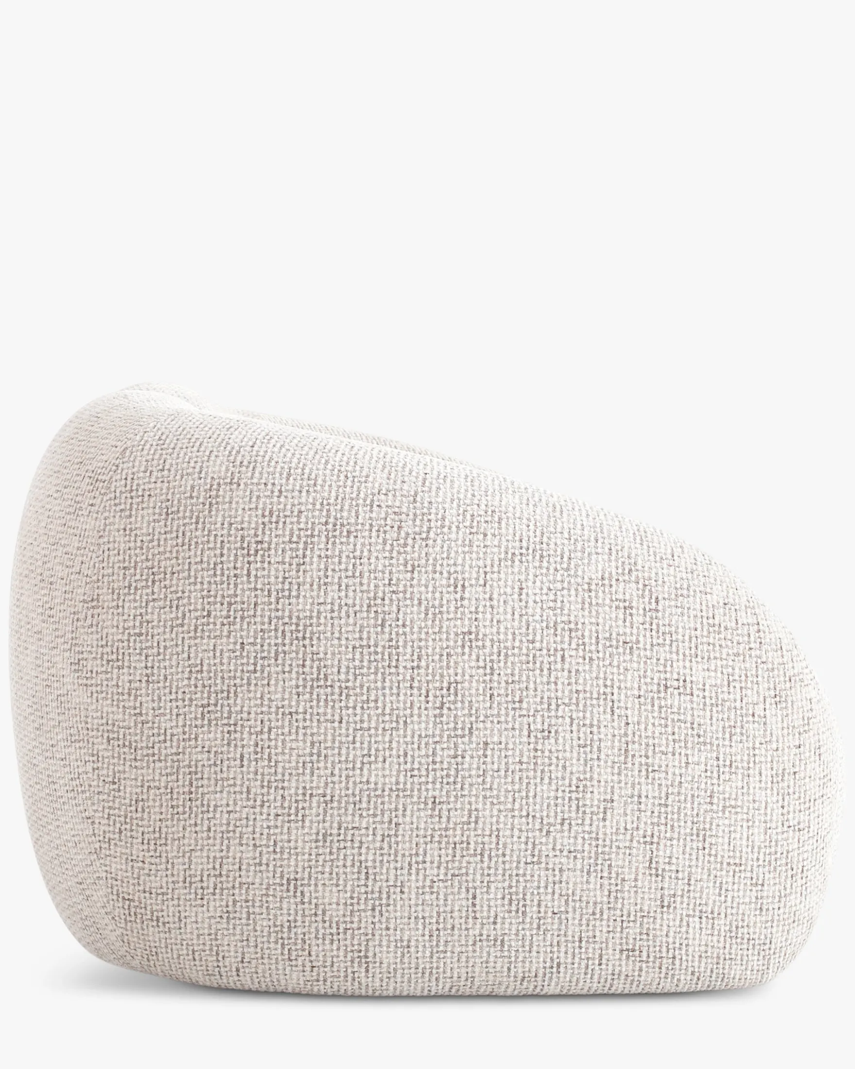 Canapé 3 places, Tweed beige moucheté, L231 Dulcia