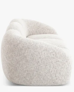 Canapé 3 places, Tweed beige moucheté, L231 Dulcia