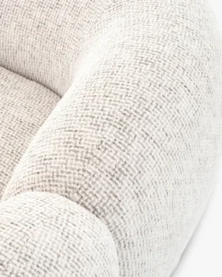 Canapé 3 places, Tweed beige moucheté, L231 Dulcia