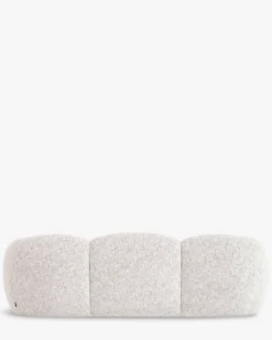 Canapé 3 places, Tweed beige moucheté, L231 Dulcia