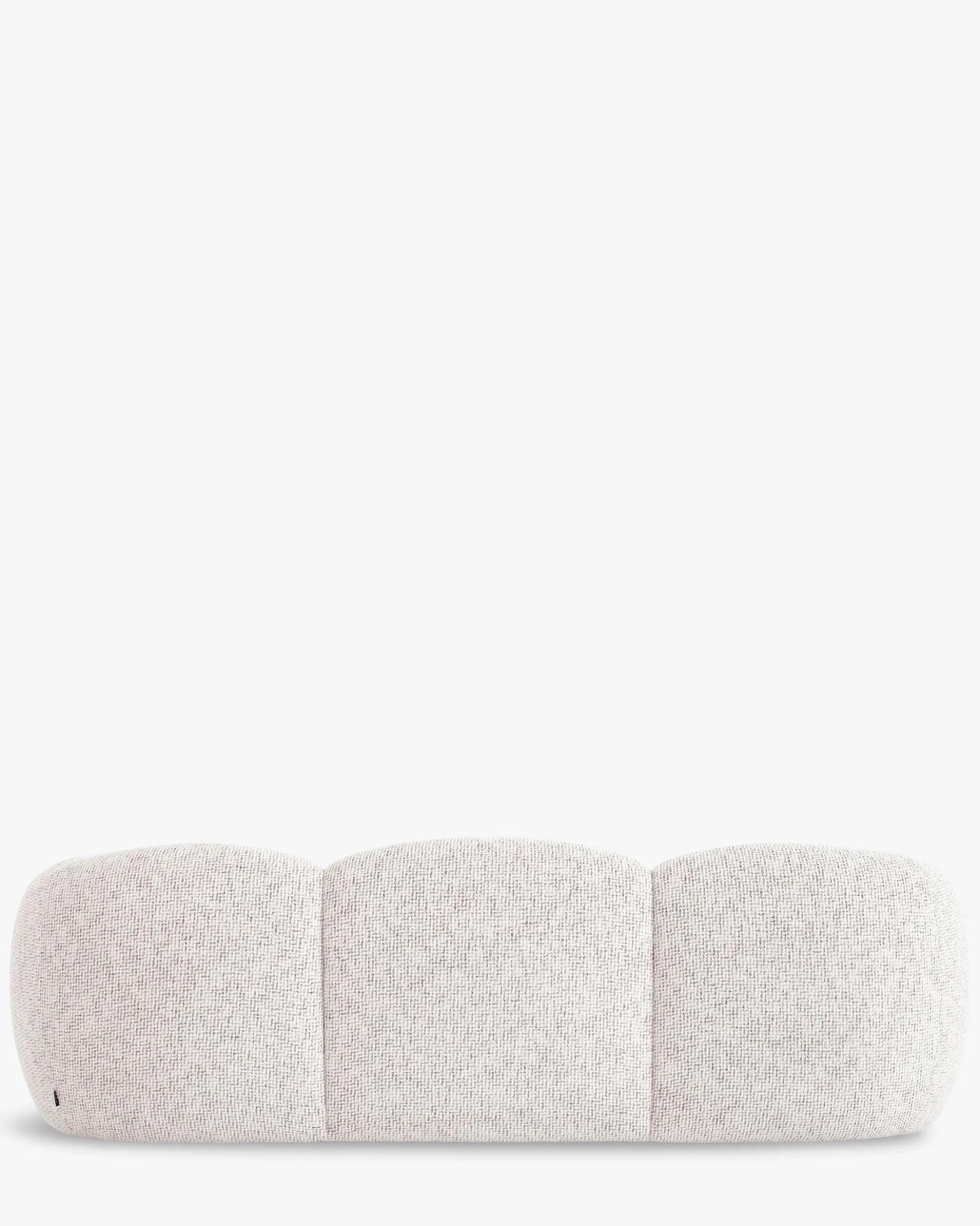 Canapé 3 places, Tweed beige moucheté, L231 Dulcia