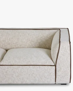 Canapé 3 places, Tweed beige moucheté, L220 Auster