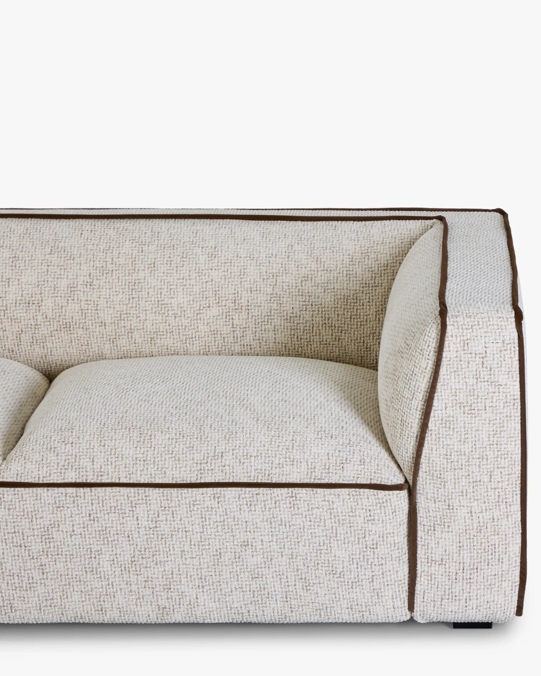 Canapé 3 places, Tweed beige moucheté, L220 Auster