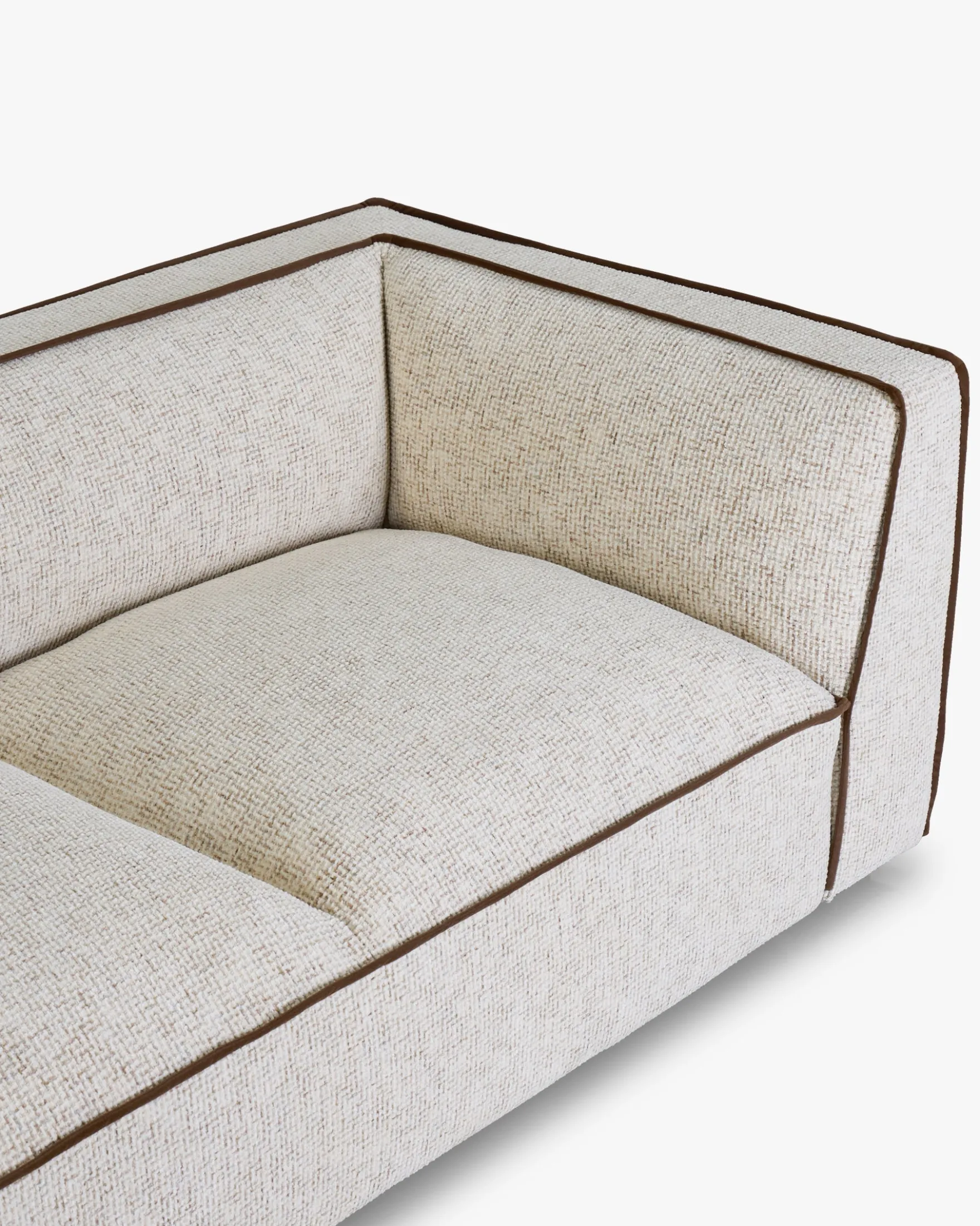 Canapé 3 places, Tweed beige moucheté, L220 Auster