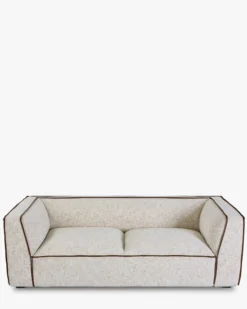 Canapé 3 places, Tweed beige moucheté, L220 Auster