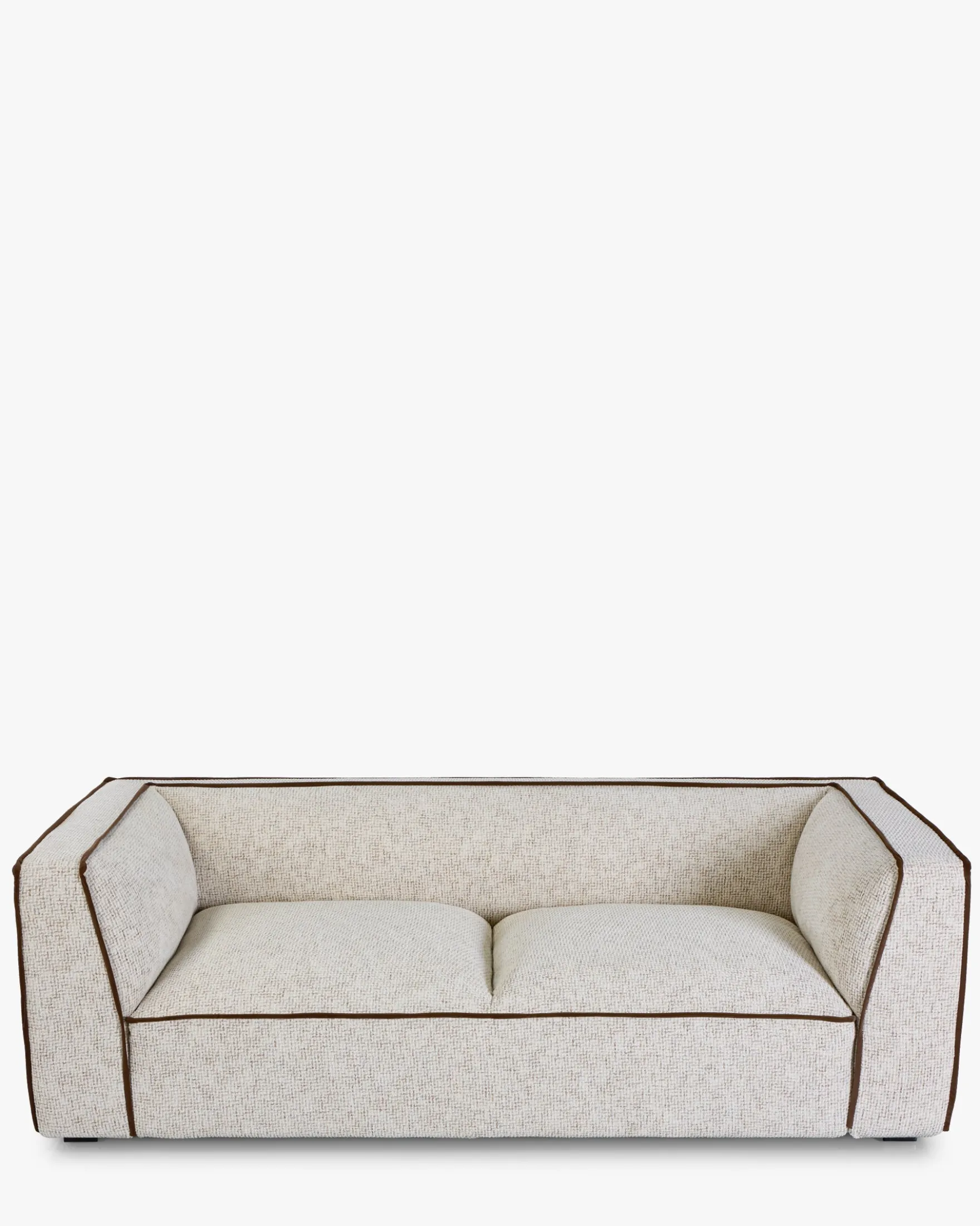 Canapé 3 places, Tweed beige moucheté, L220 Auster