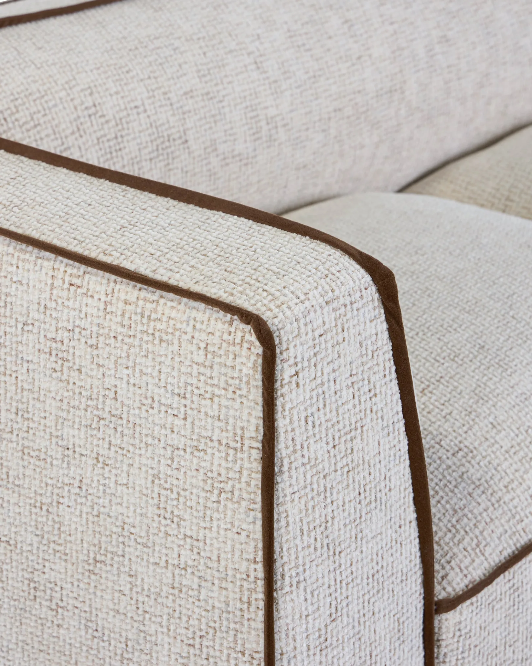 Canapé 3 places, Tweed beige moucheté, L220 Auster
