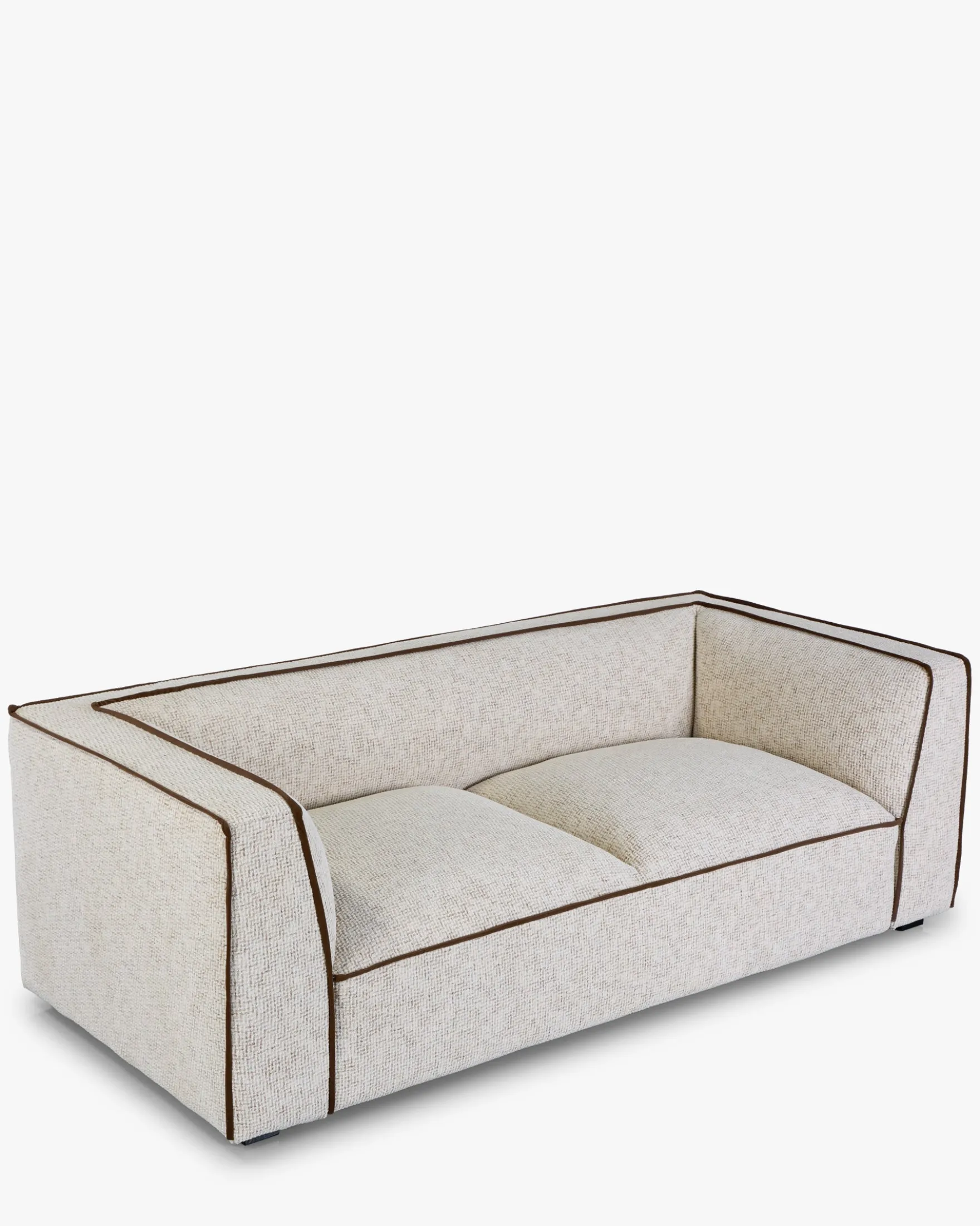 Canapé 3 places, Tweed beige moucheté, L220 Auster