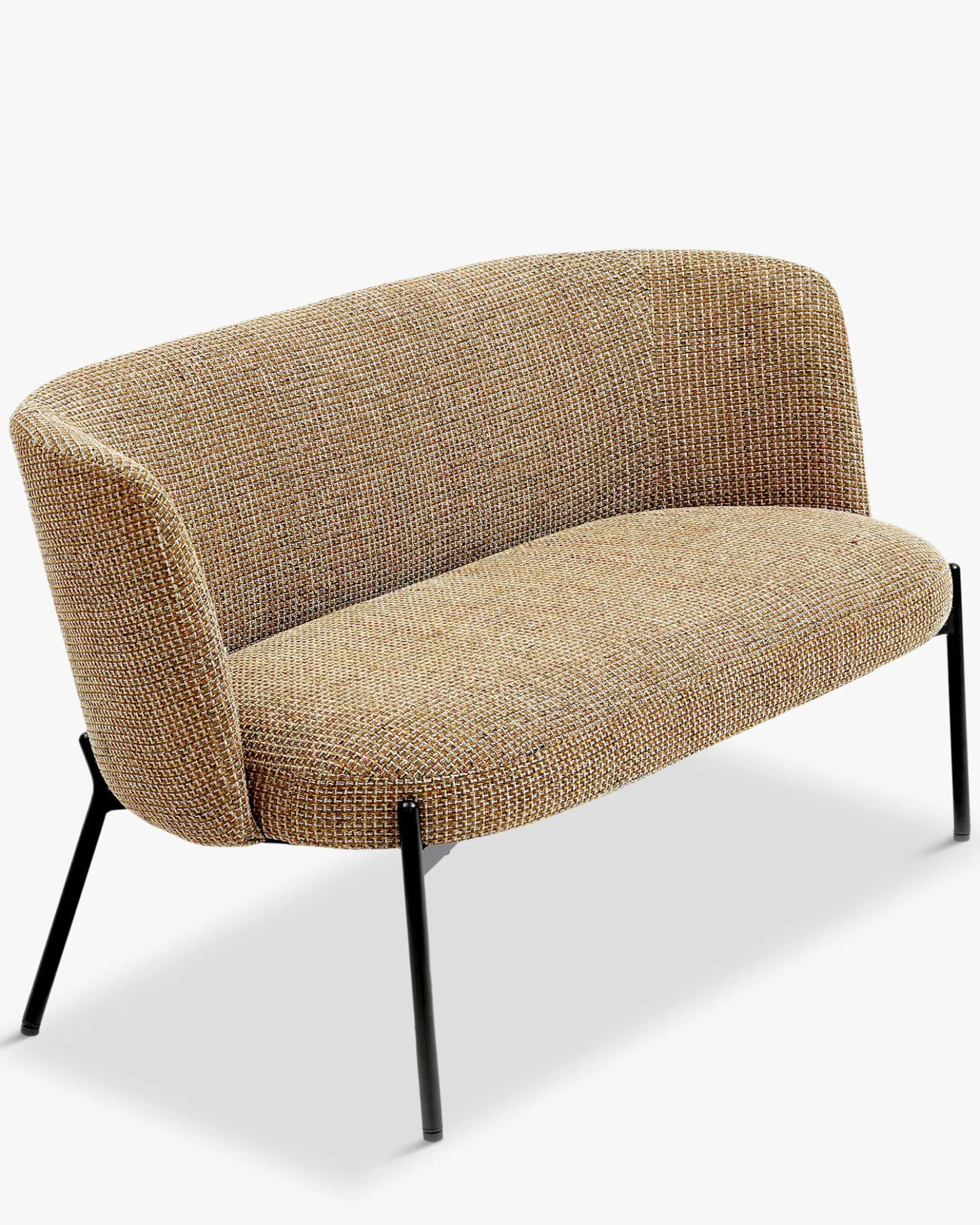 Canapé 2 places, Tweed jaune miami, L134 Ray