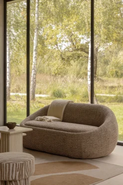 Canapé 2 places, Tweed marron mocha, L200 Nest