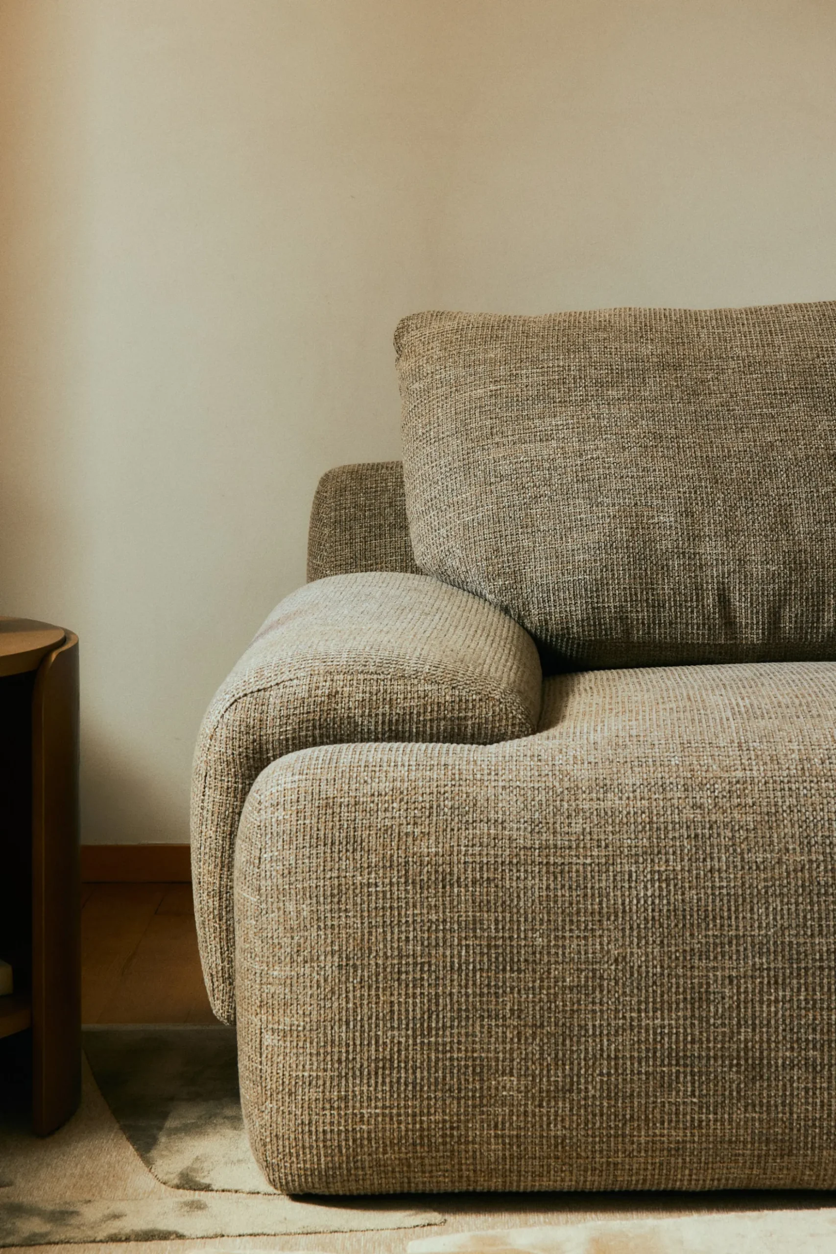 Canapé 3 places, Tweed taupe, L219 Nublo