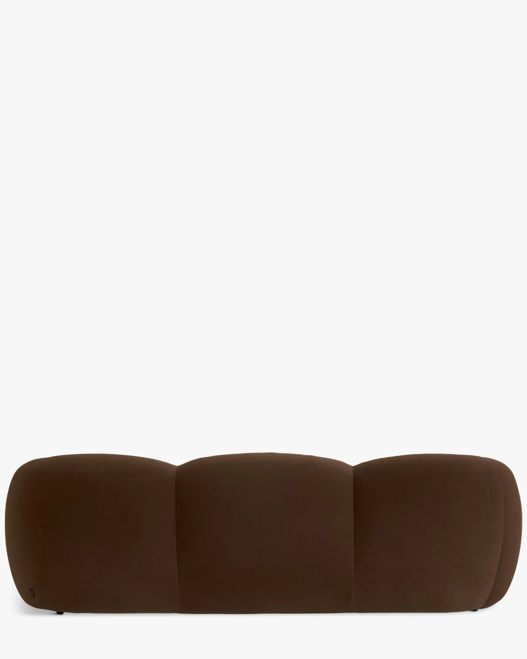 Canapé 3 places, Velours marron intense, L231 Dulcia