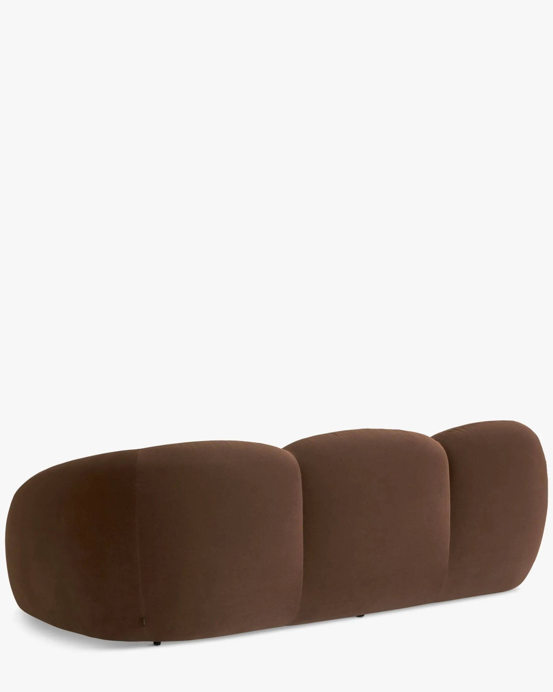 Canapé 3 places, Velours marron intense, L231 Dulcia