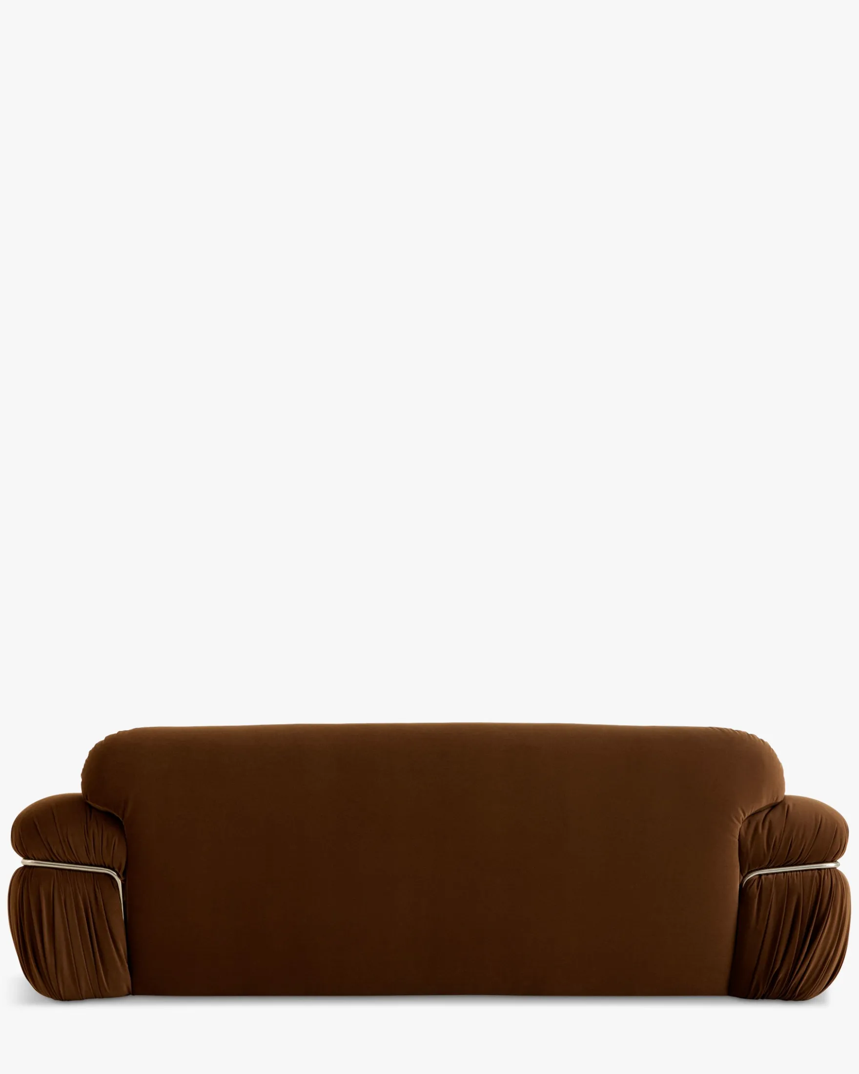 Canapé 3 places, Velours marron intense, L230 Elea