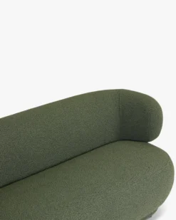 Canapé 2 places, Vert kaki bouclé, L170 Giulia