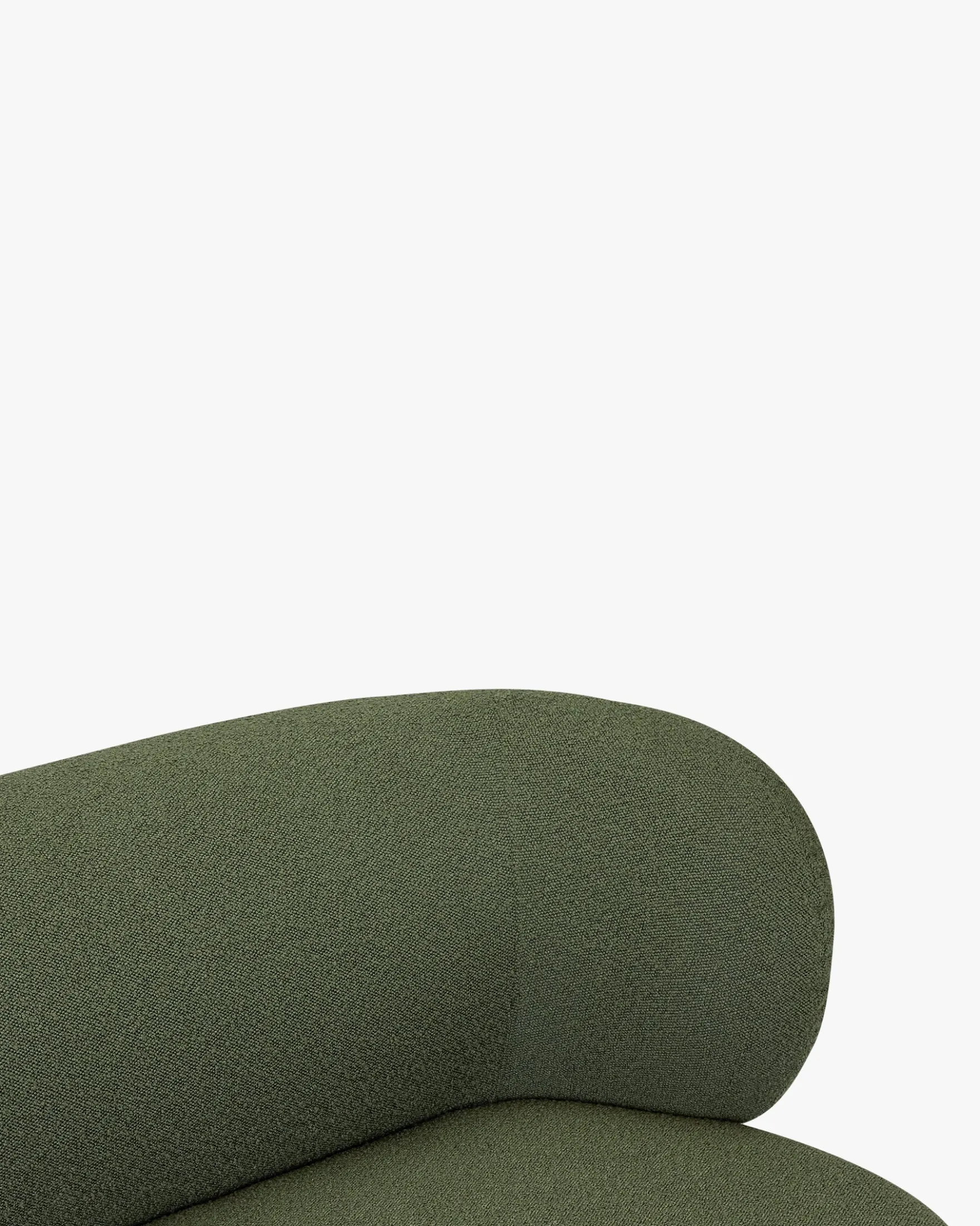 Canapé 3 places, Vert kaki bouclé, L220 Giulia