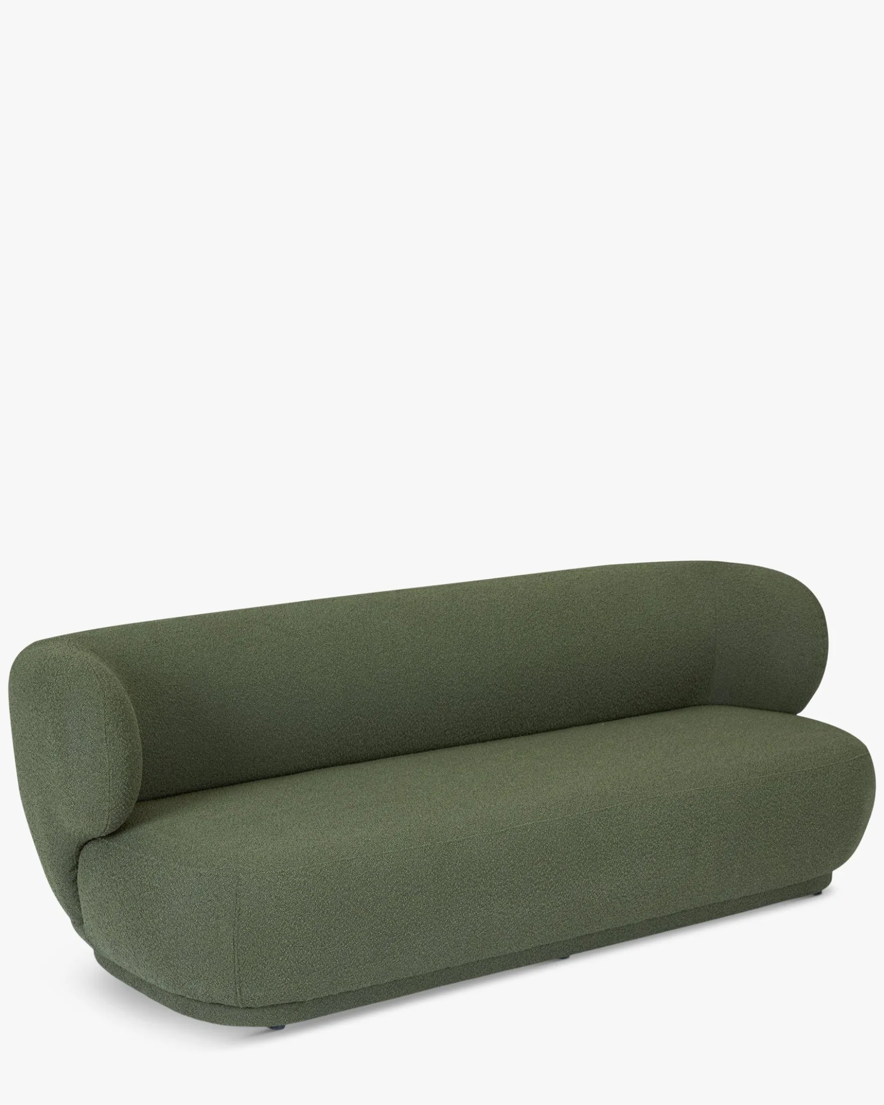 Canapé 3 places, Vert kaki bouclé, L220 Giulia