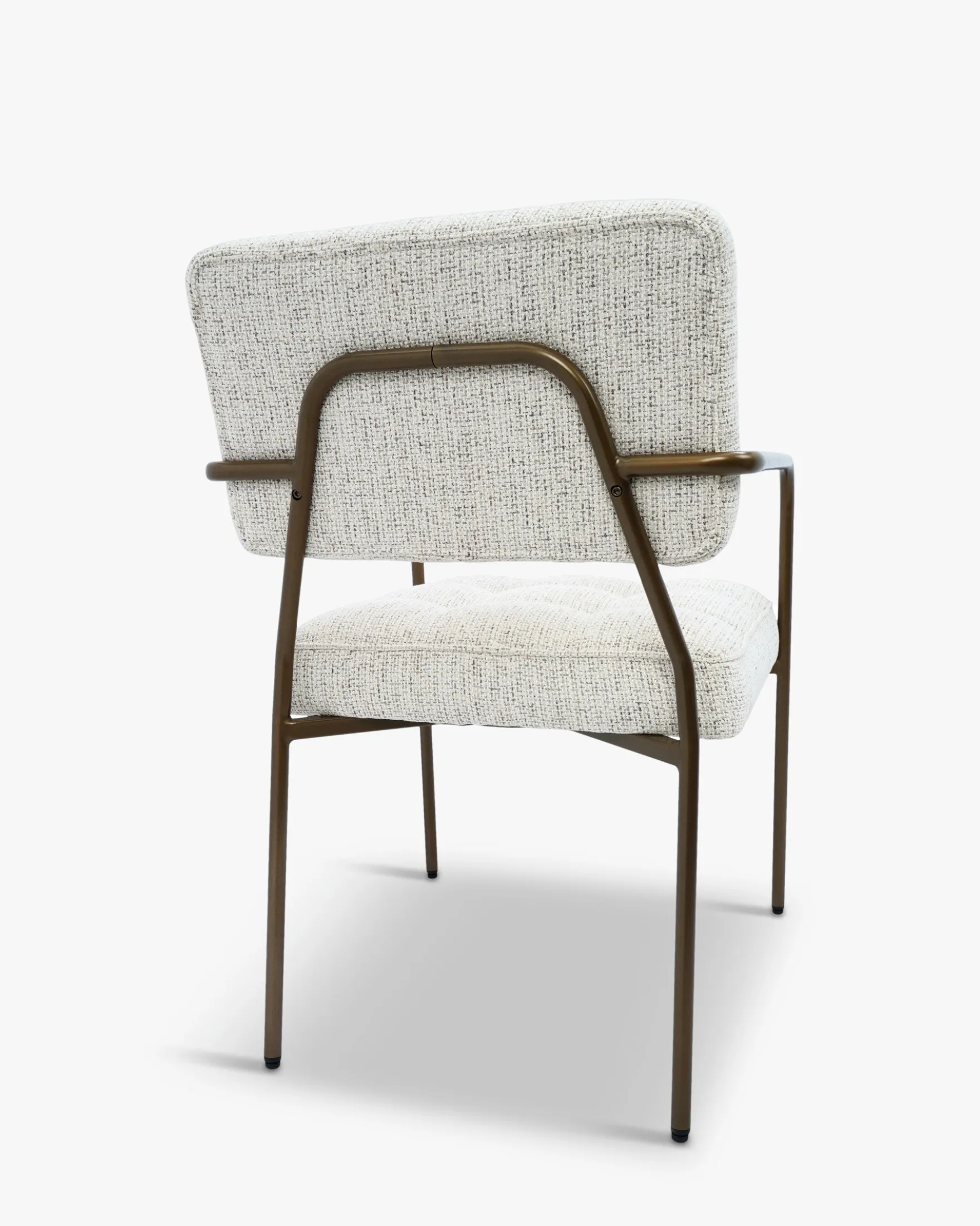 Chaise, Beige Cappuccino & Métal bronze Orea