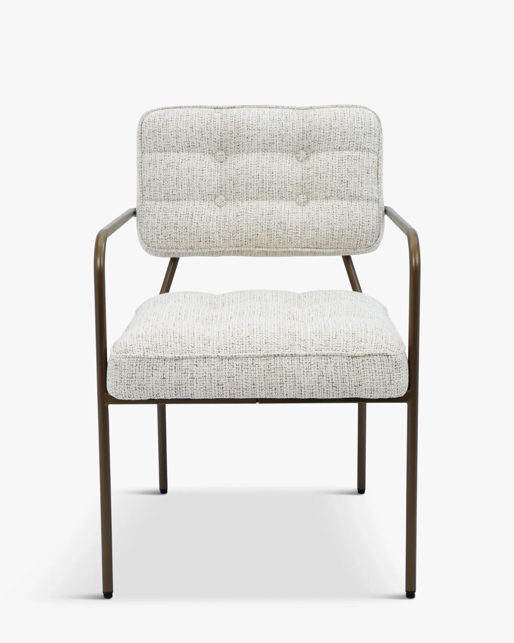 Chaise, Beige Cappuccino & Métal bronze Orea