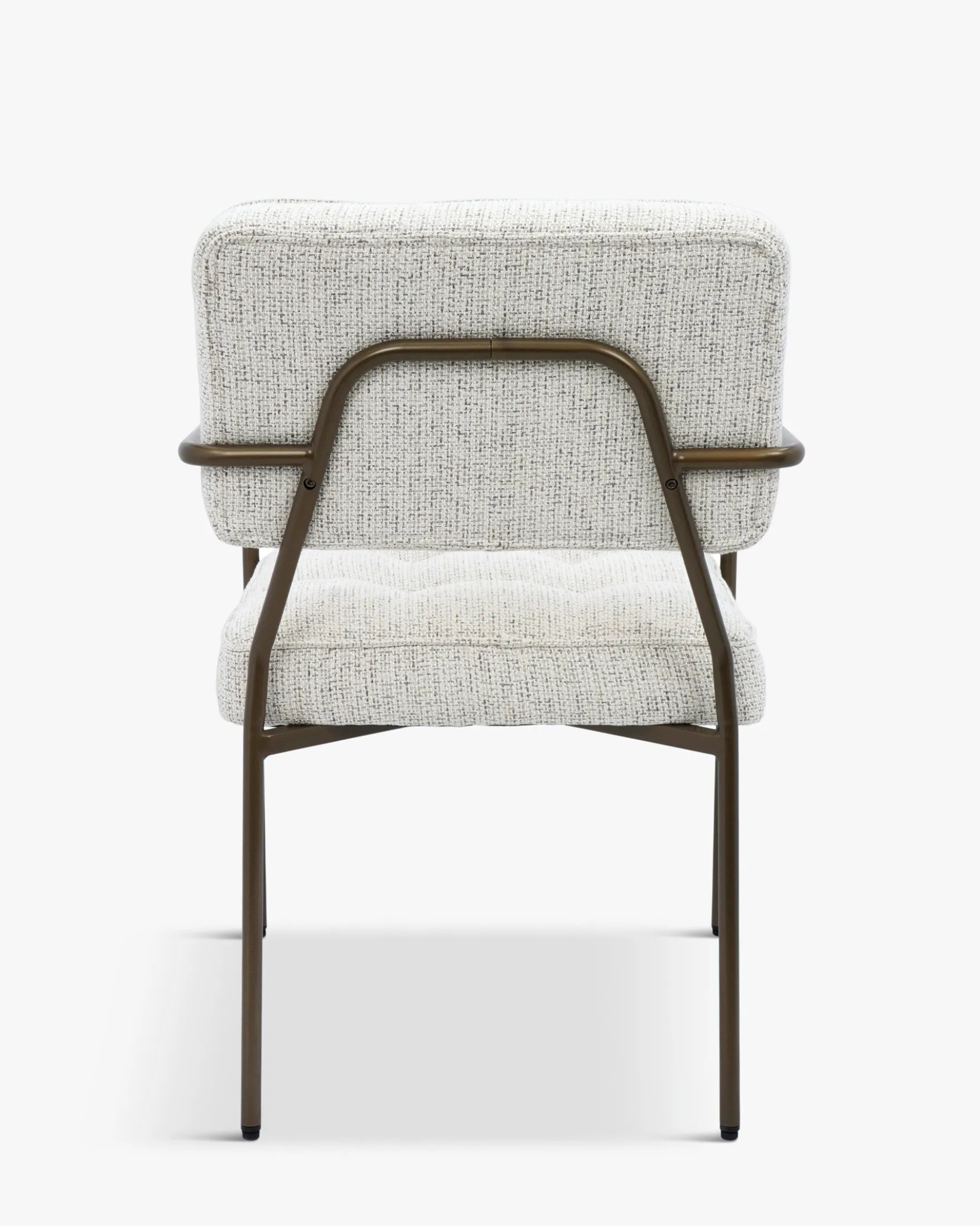 Chaise, Beige Cappuccino & Métal bronze Orea