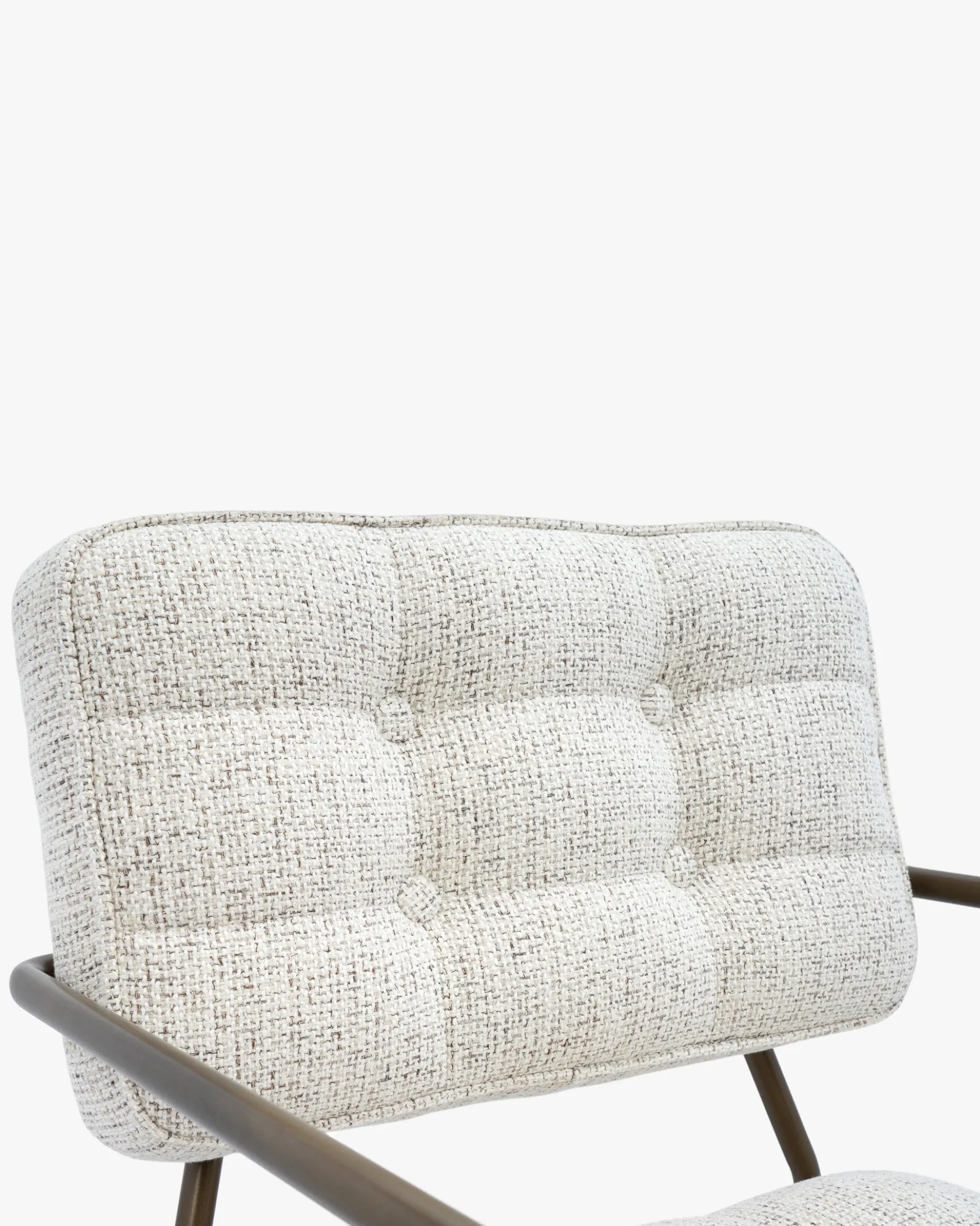 Chaise, Beige Cappuccino & Métal bronze Orea