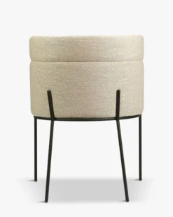 Chaise, Beige sable & métal noir Baron