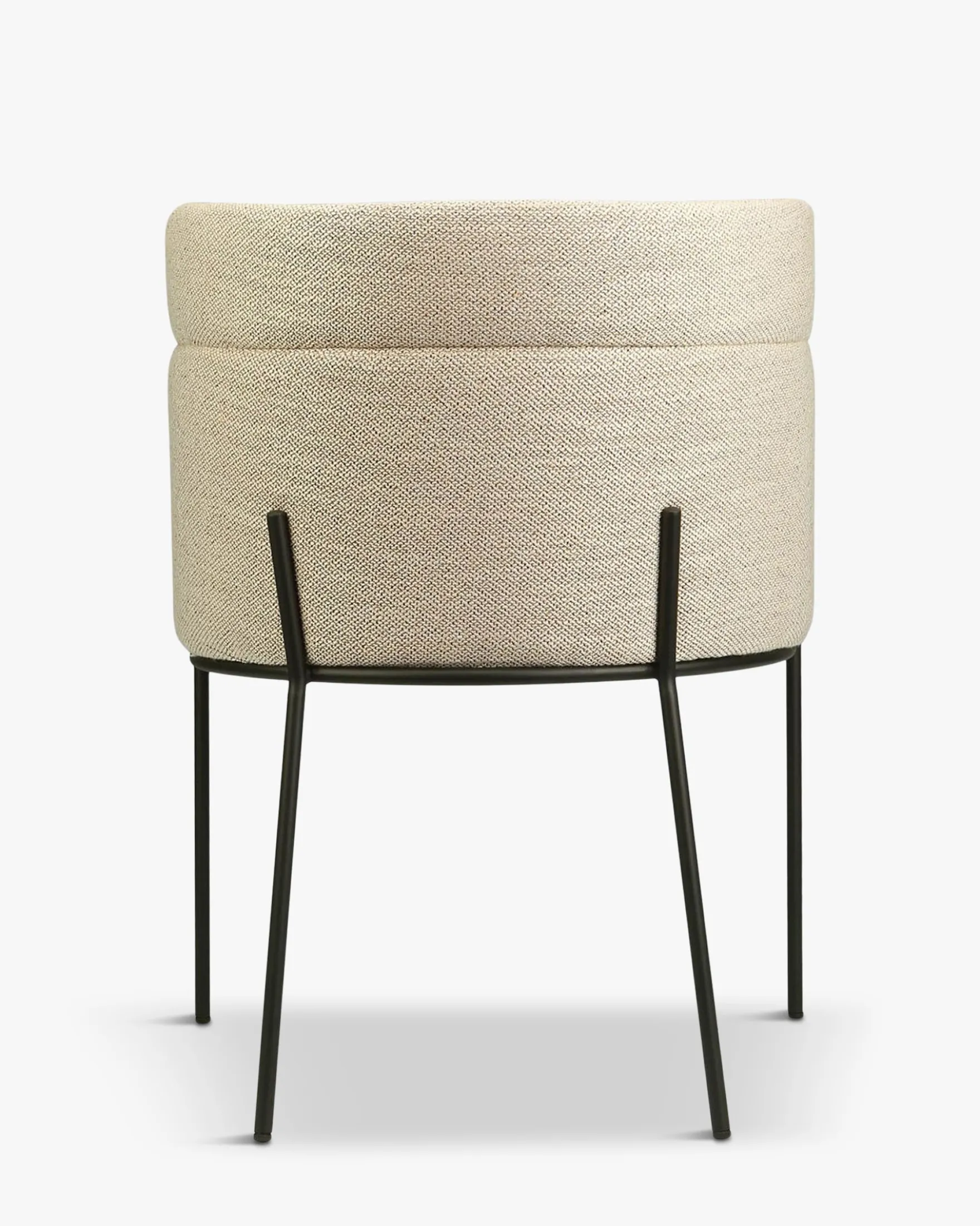 Chaise, Beige sable & métal noir Baron