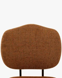 Chaise, Bicolore: tweed orange miami + rouge brique & métal noir Mogan