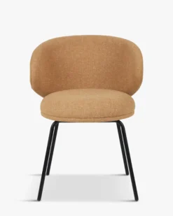 Chaise, Camel sable & métal noir Savio