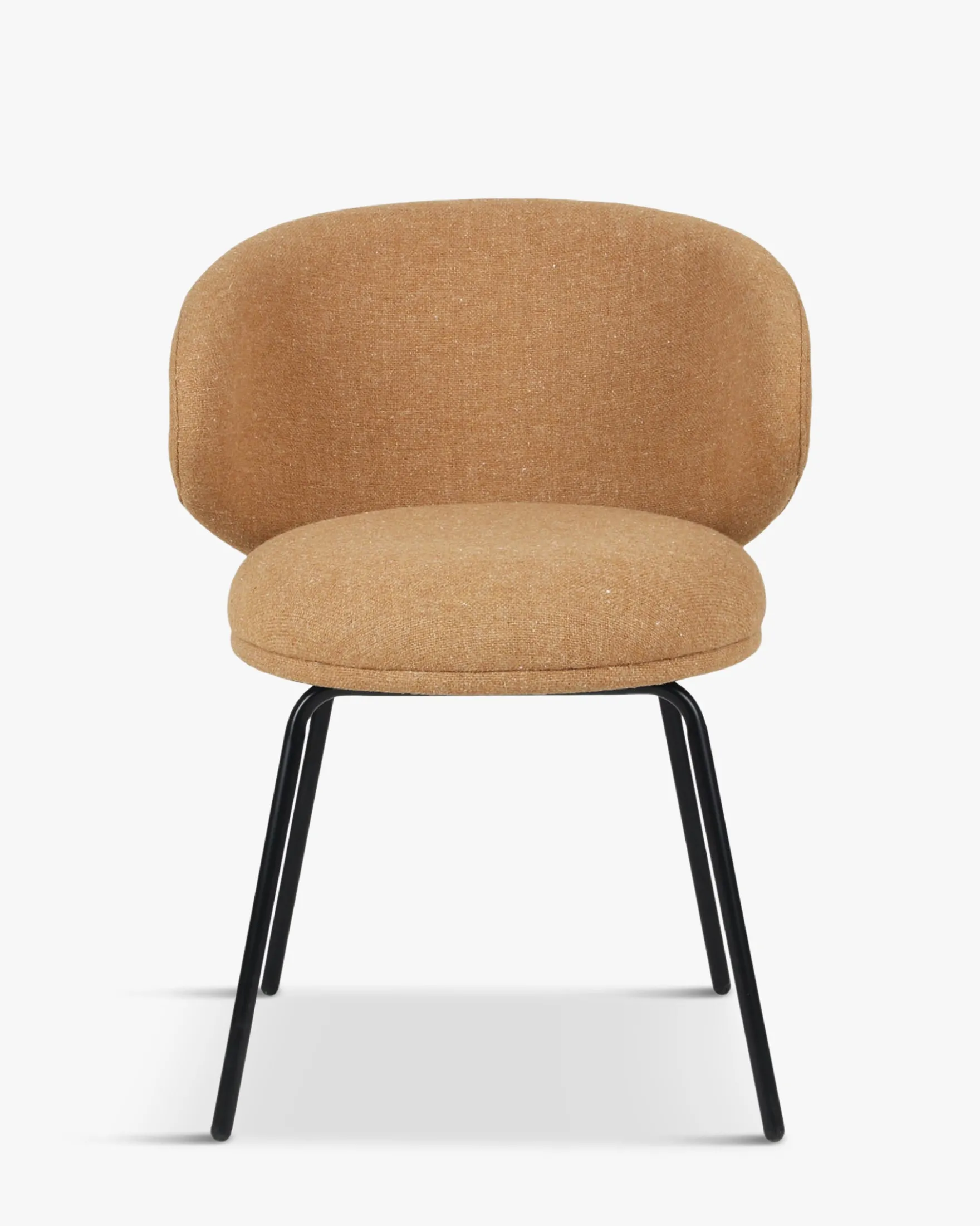Chaise, Camel sable & métal noir Savio