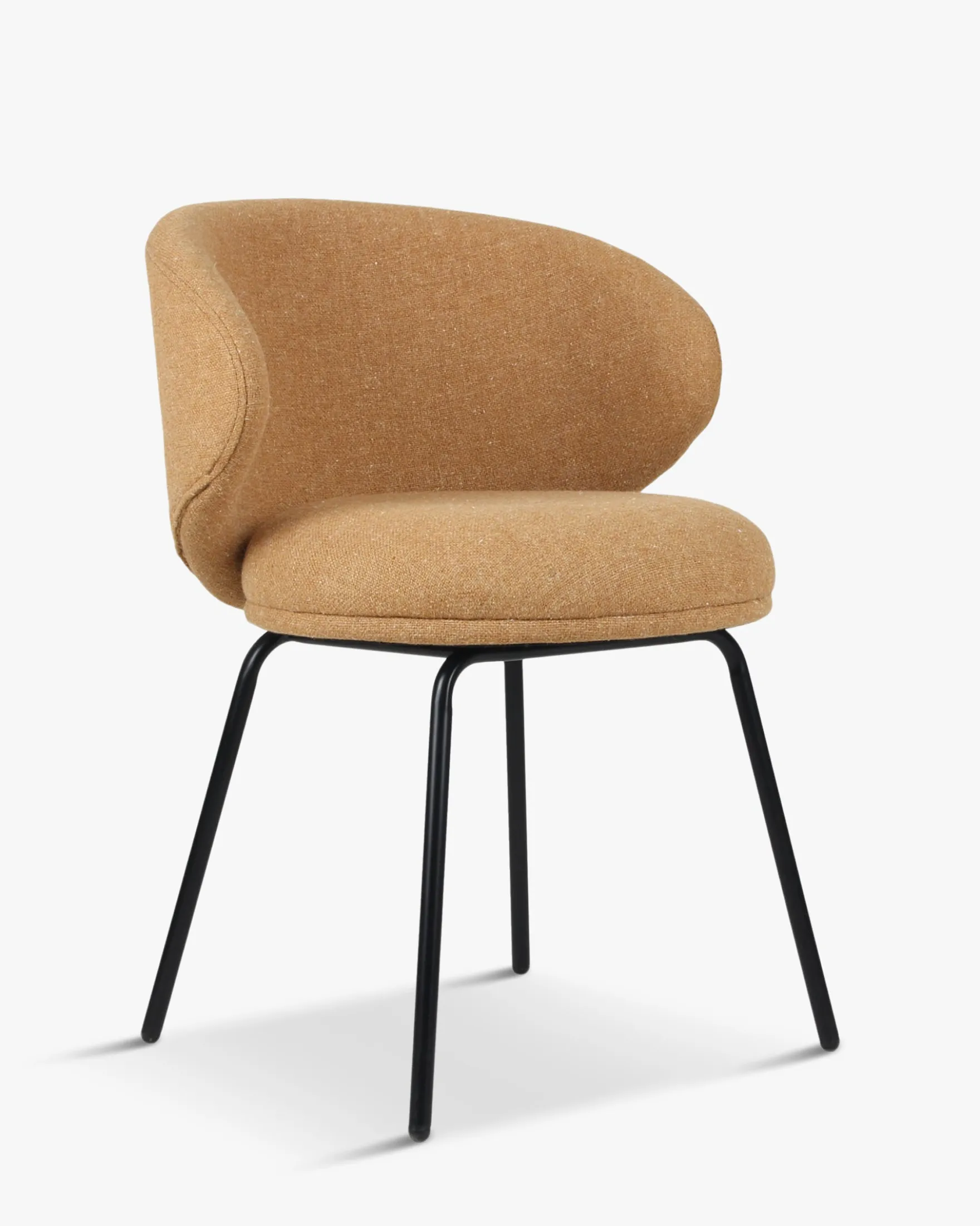 Chaise, Camel sable & métal noir Savio