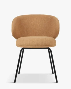 Chaise, Camel sable & métal noir Savio