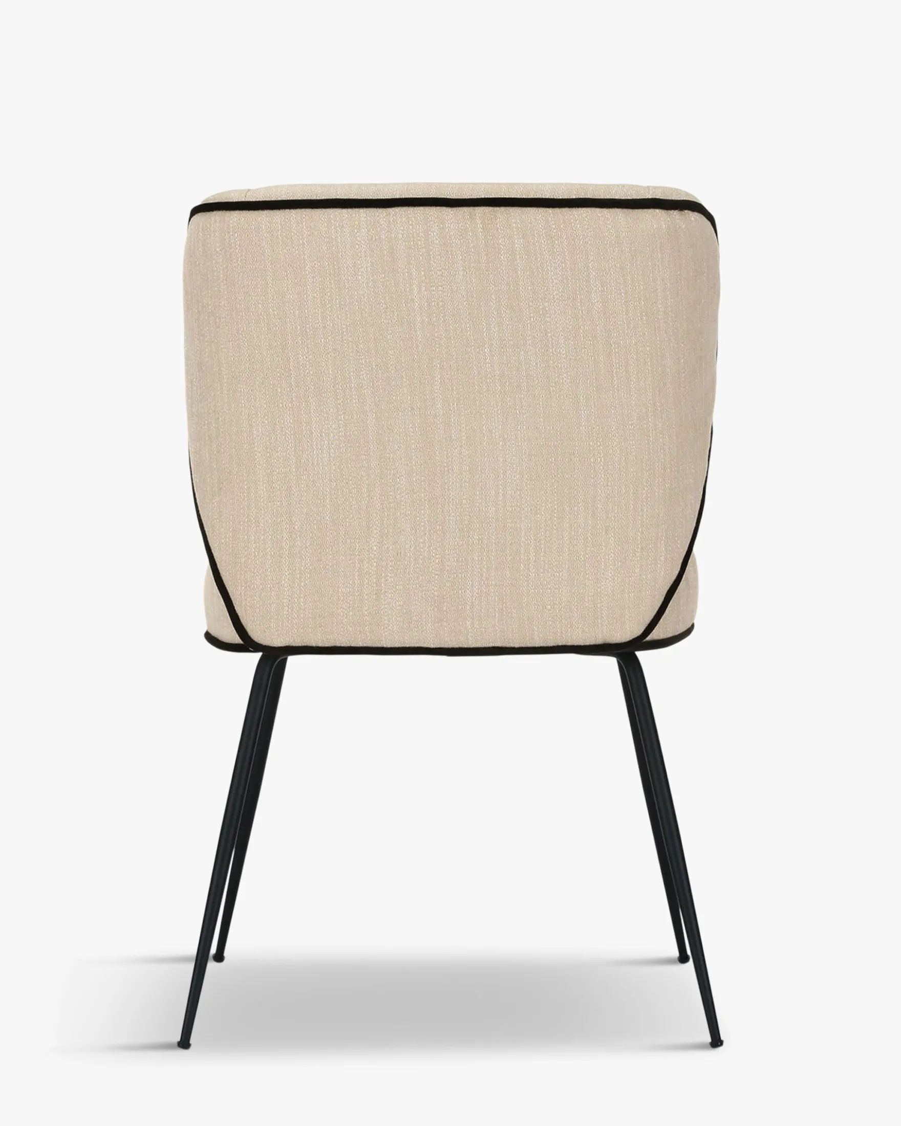 Chaise, Crème vanille & métal noir Wayne