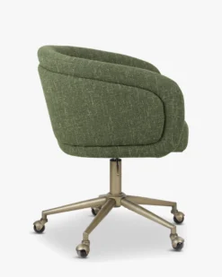 Chaise de bureau rotative, Cactus vert & laiton Volta
