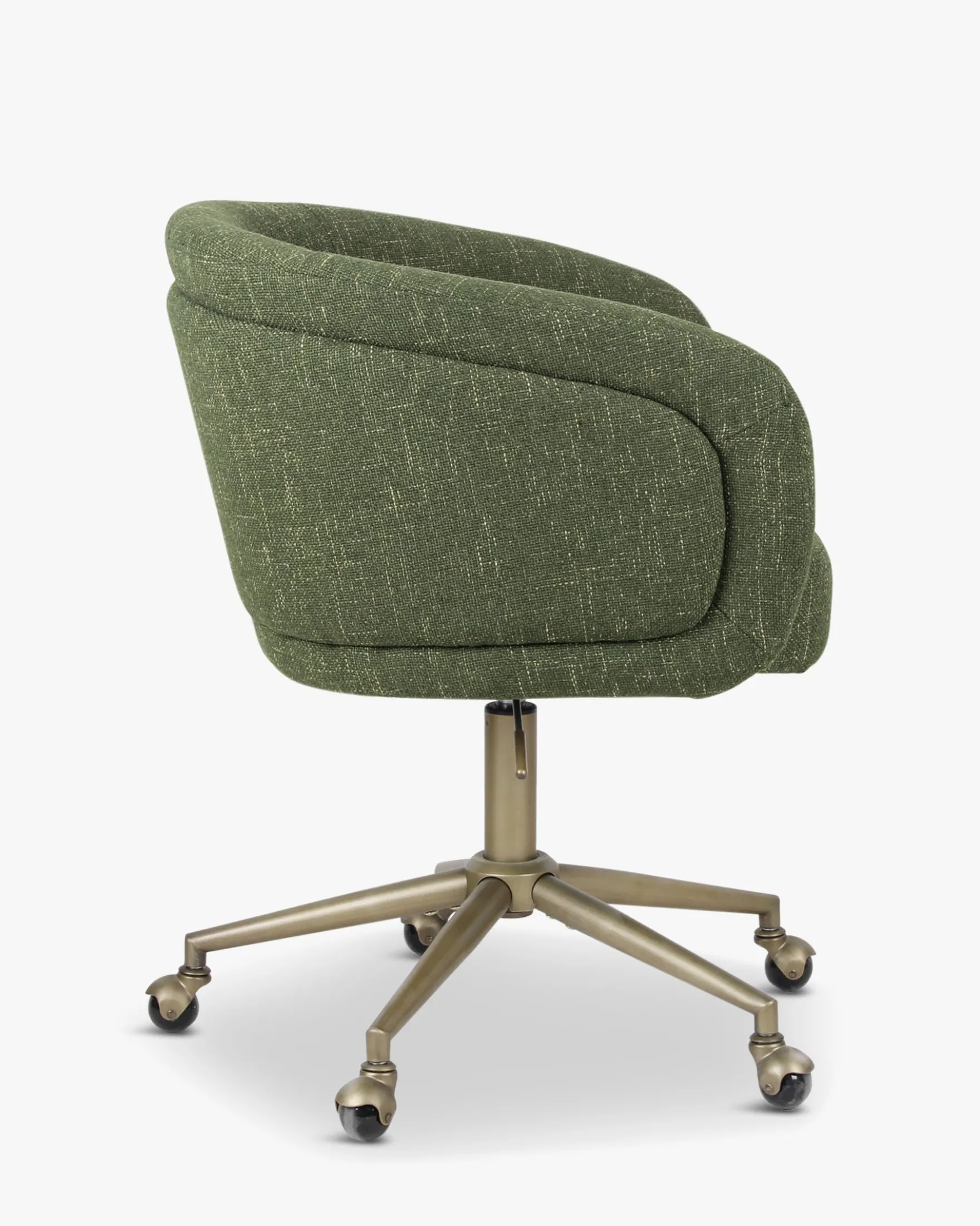Chaise de bureau rotative, Cactus vert & laiton Volta