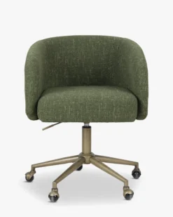 Chaise de bureau rotative, Cactus vert & laiton Volta