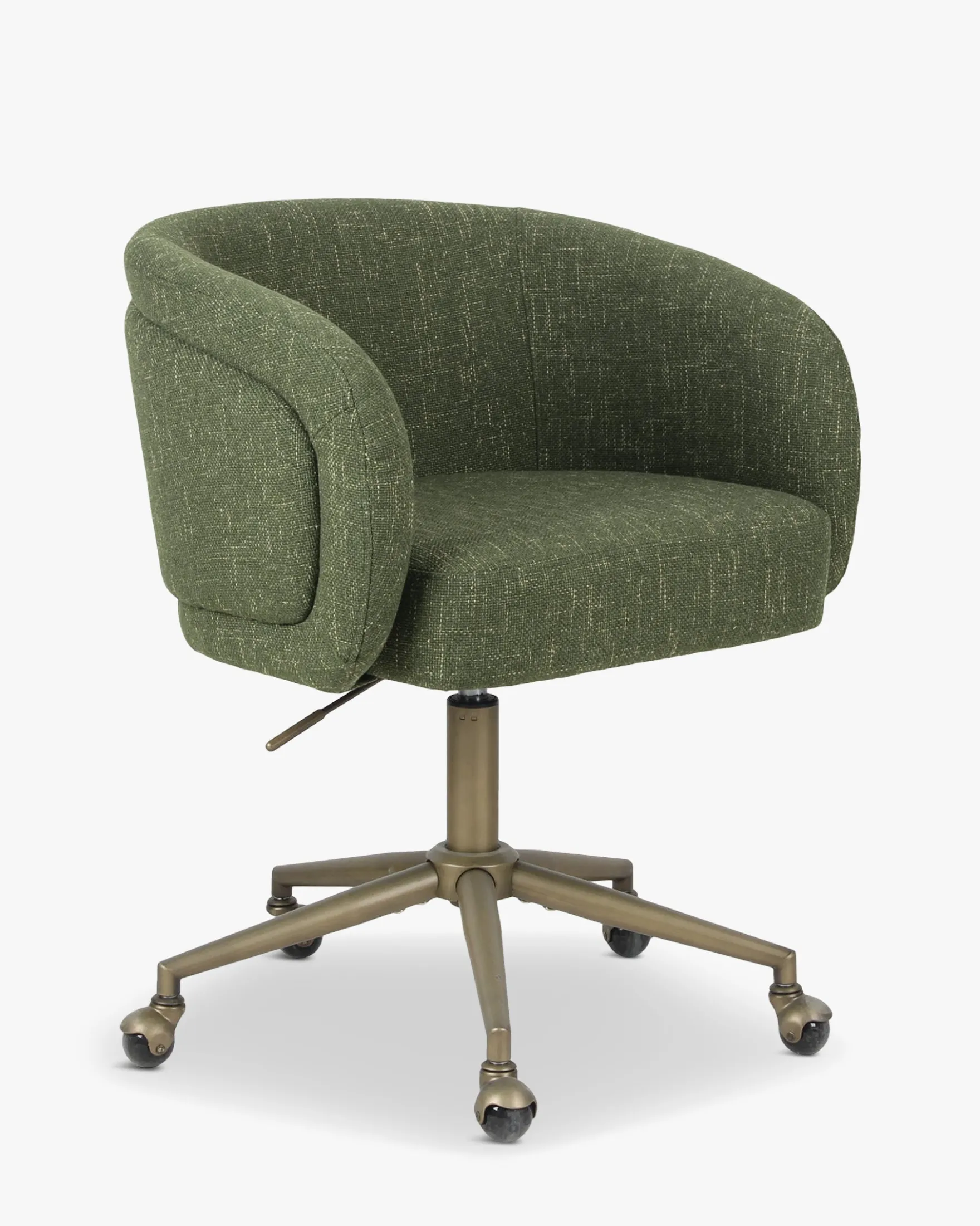Chaise de bureau rotative, Cactus vert & laiton Volta