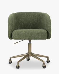 Chaise de bureau rotative, Cactus vert & laiton Volta